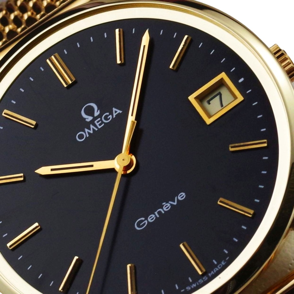 OMEGA zegarek męski 1975 LITE ZŁOTO 14K /585 BLACK