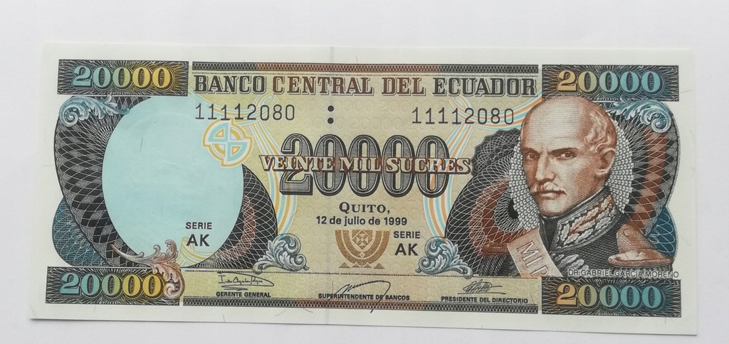Ekwador 20000 sucres 1999