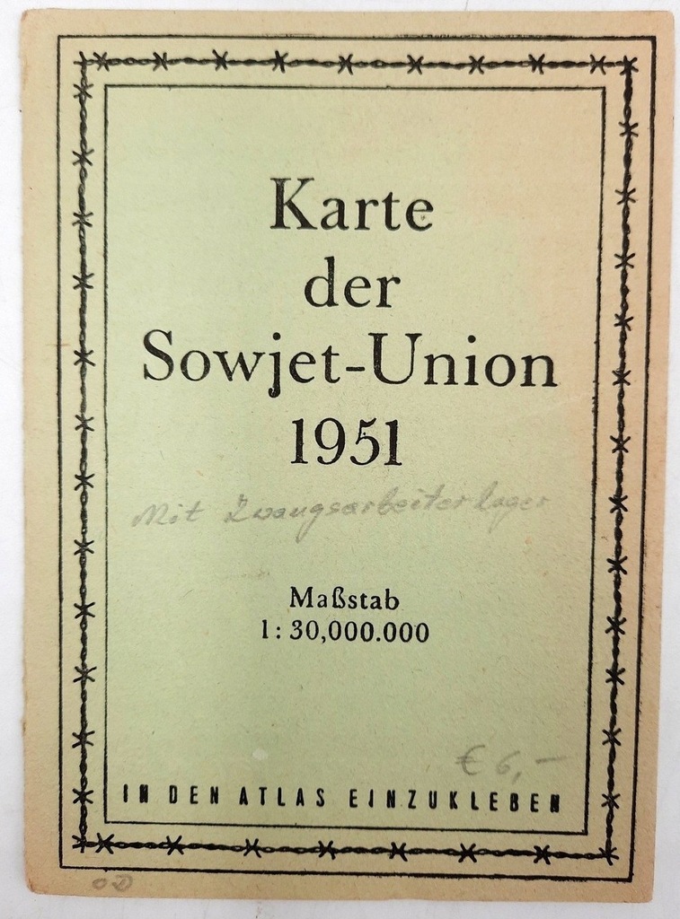 Mapa - Sowjet Union - 1951 - lokalizacja i zasięg obozów pracy przymusowej