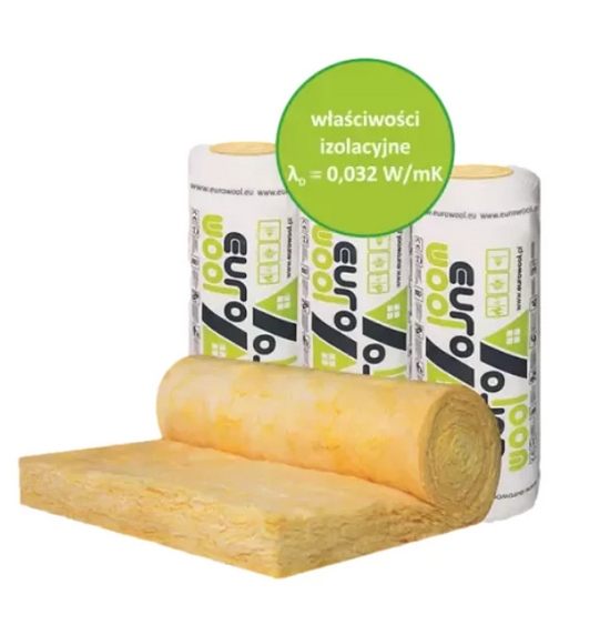 WEŁNA EUROWOOL M-30 PREMIUM LAMBDA 0,032 GRUBOŚĆ 15cm 3,0m2/rolka