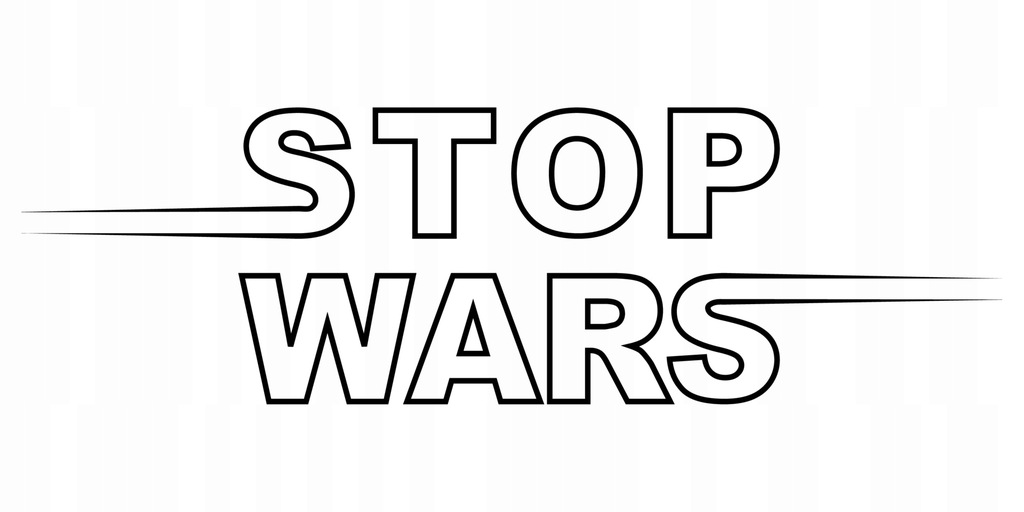Naklejka Stop Wars, motyw Star Wars, naklejka anty