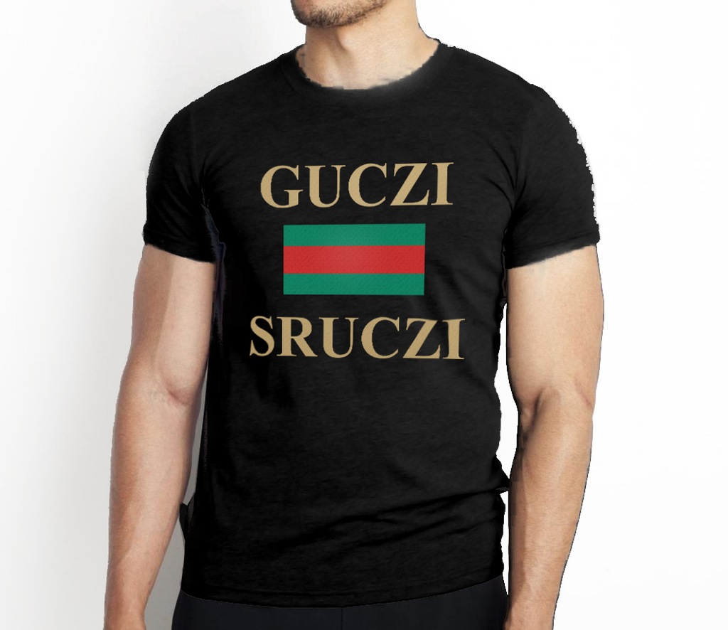 Guczi Sruczi | czarna koszulka męska rozmiar XS