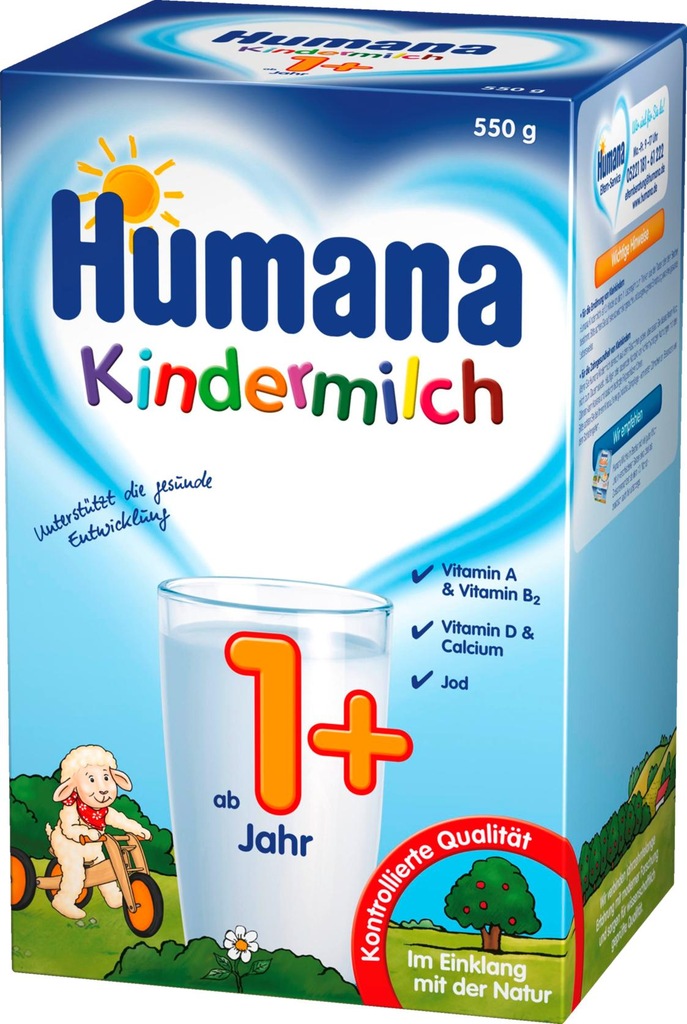Humana Mleko Dla Dzieci Po1r 550g 1 Z Niemiec
