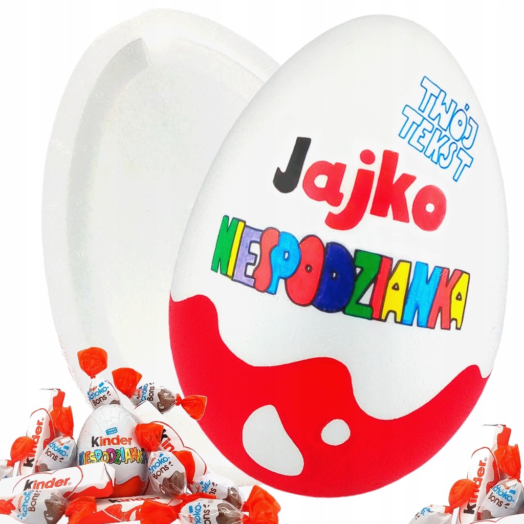 PK1H JAJKO NIESPODZIANKA ZE SŁODYCZAMI Kinder mega