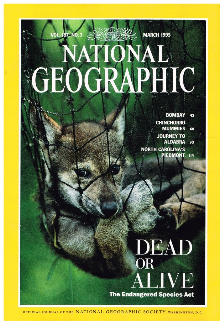 NATIONAL GEOGRAPHIC marzec march 1995