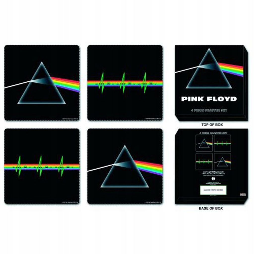 Pink Floyd 4 Piece Drink Bar Coaster Set - podstawki pod szklanki komplet