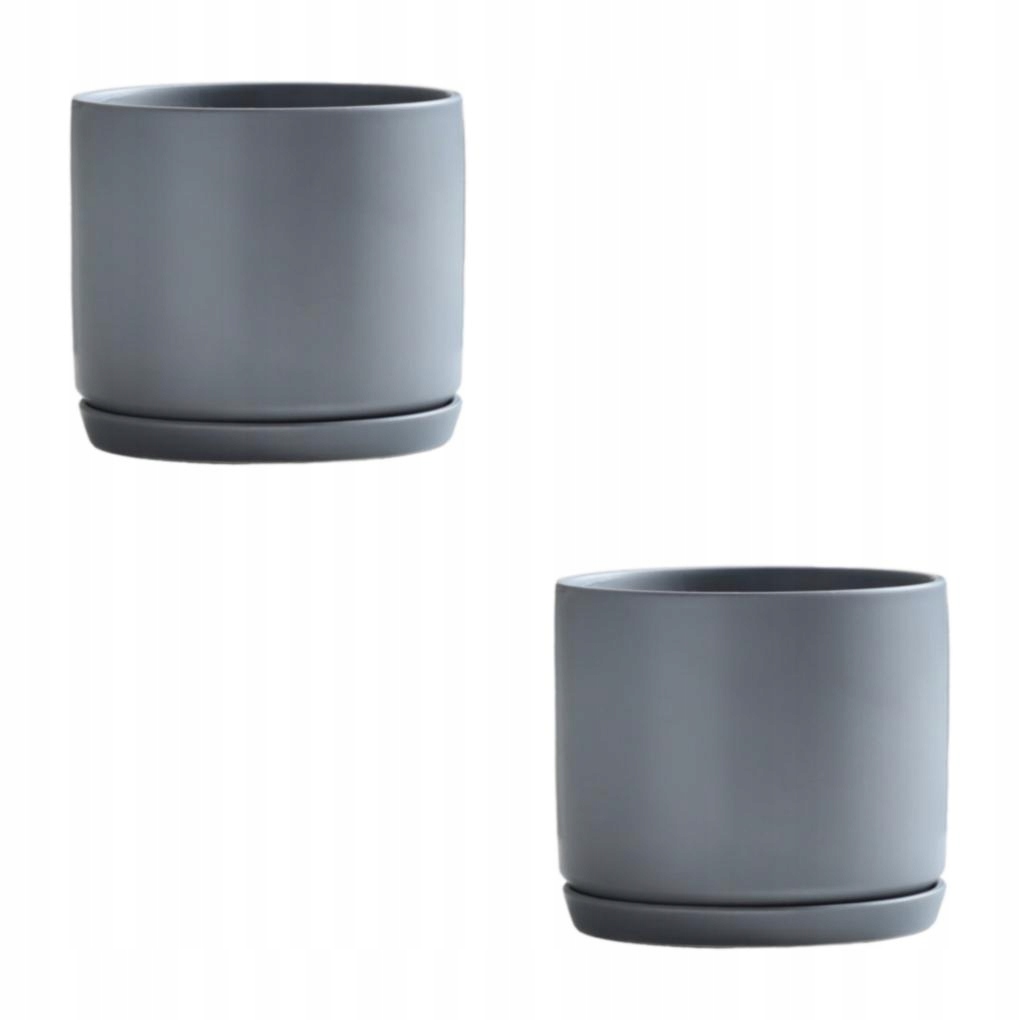 2 zestaw Doniczki Z Tackami - Stylowa I Trwała