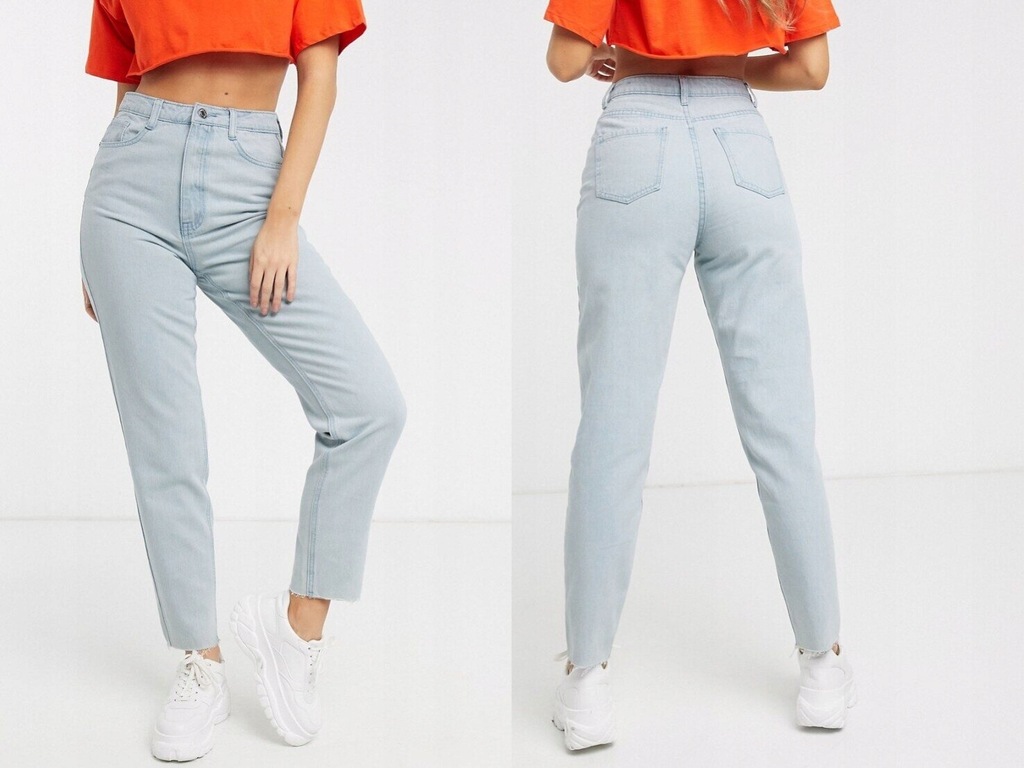 Missguided Riot Jasnoniebieskie mom jeansy XXL