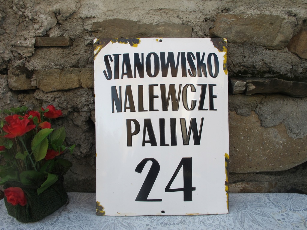 Emaliowana tablica_STANOWISKO NALEWCZE PALIW 24