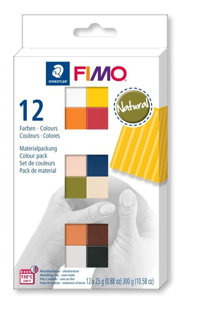 Fimo Soft 12x25g kolory Natural Staedtler