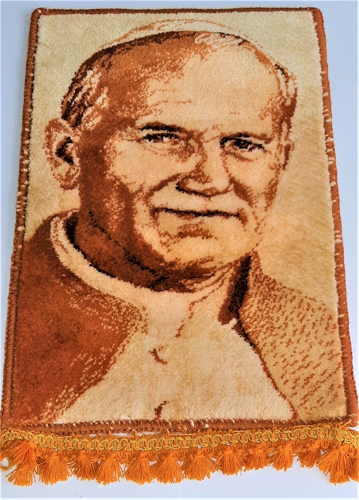 Papież Jan Paweł II Dywan Kilim Gobelin ścienny