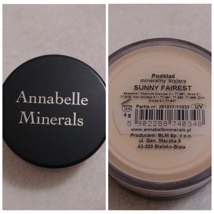 Podkład mineralny Annabelle Minerals kryjący sunny