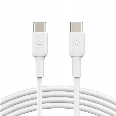 Belkin | Kabel USB-C | Męski | 24-pinowy USB-C | Męski | Biały | 24-pinowy