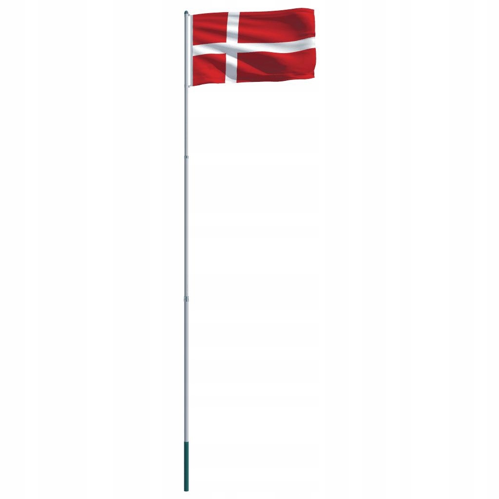 Flaga Danii Z Aluminiowym Masztem 6 m