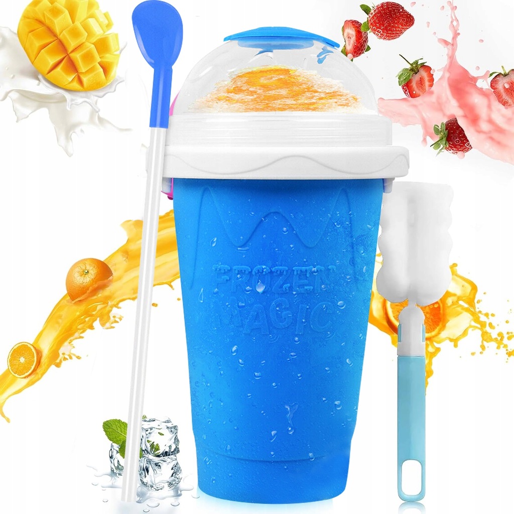 Kubek do robiena Slusha, przygotowanie napoju lodowego - 330ML niebieski