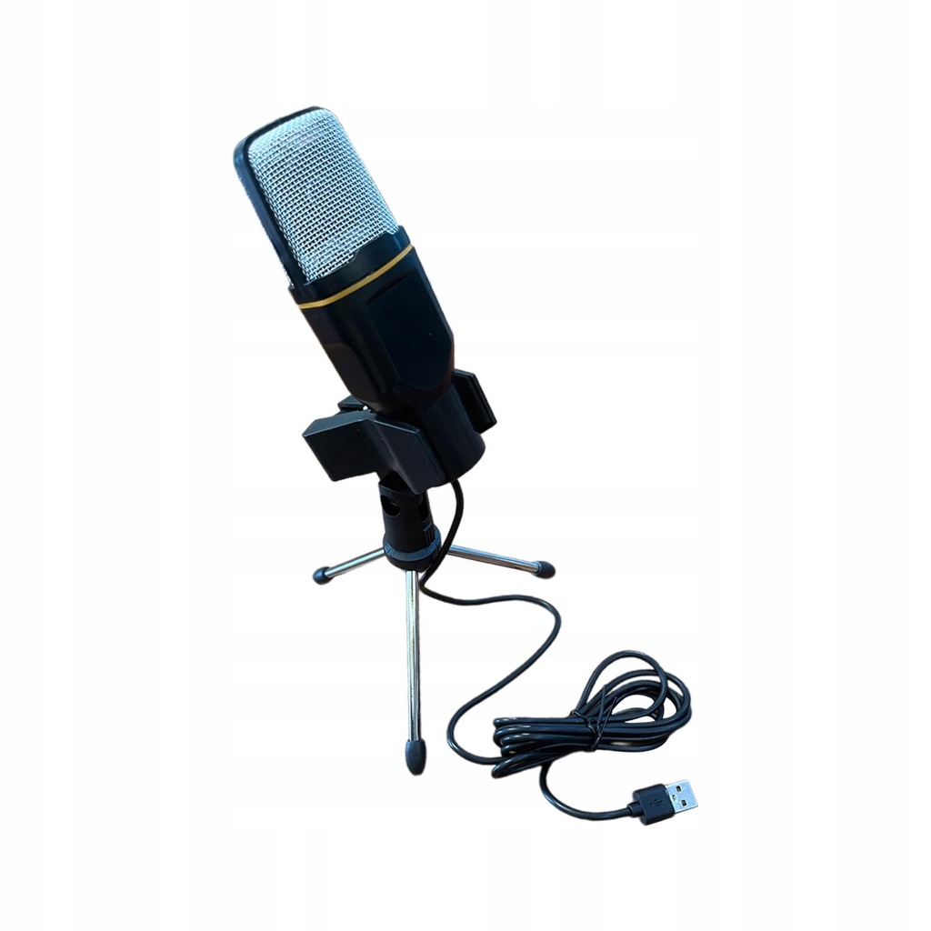 PC Mic with Foldable Tripod Stand Computer Microphone Desktop Mic for