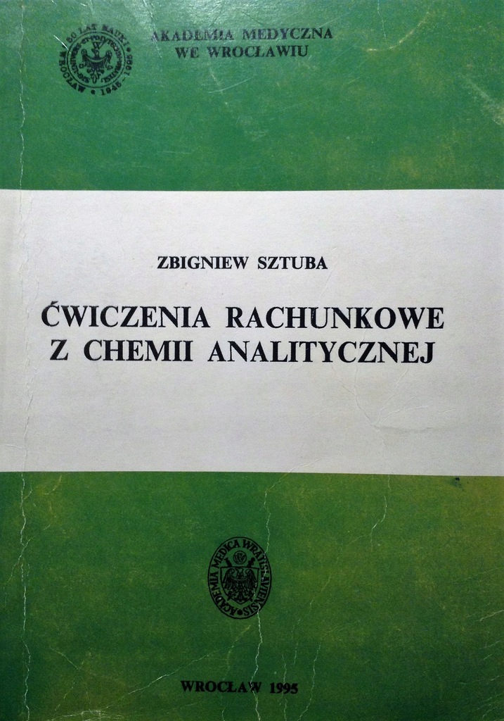 Sztuba Ćwiczenia rachunkowe z chemii analitycznej