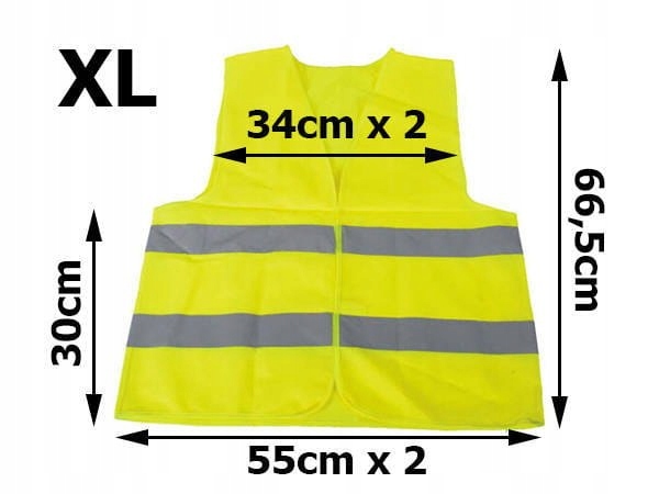 Kamizelka Odblaskowa Żółta (XL)