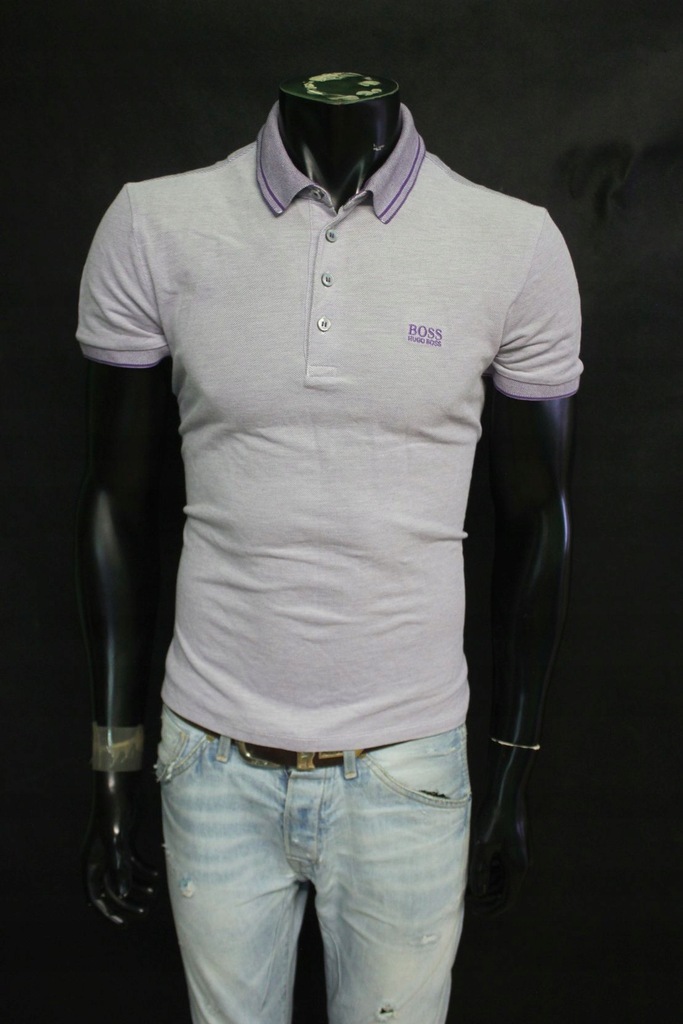 HUGO BOSS REGULAR FIT KOSZULKA POLO MELANZ