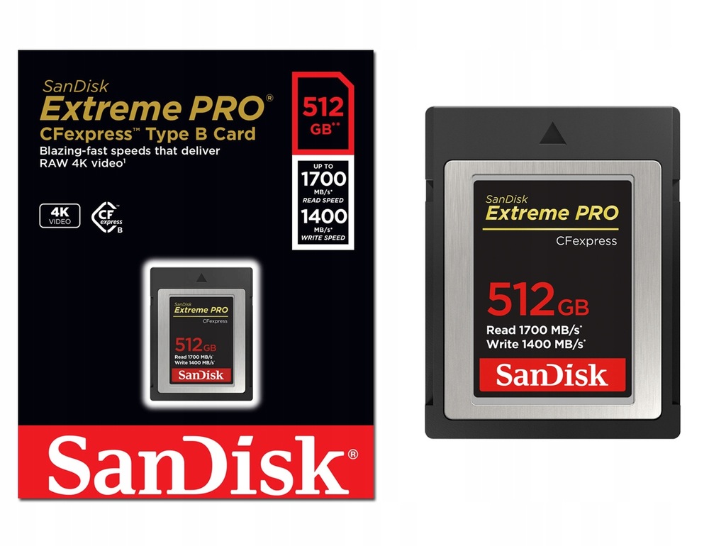 KARTA SANDISK CFEXPRESSS 512GB EXTREME PRO
