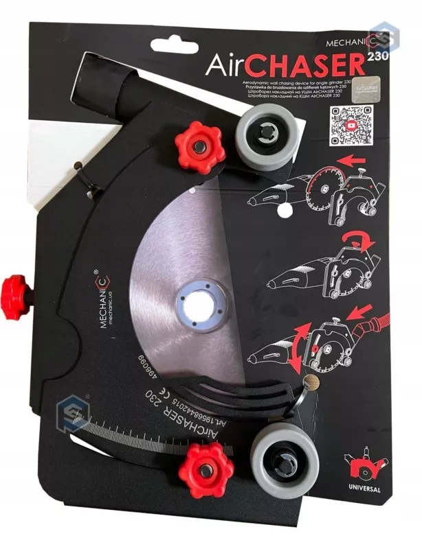 Przystawka do bruzdowania AirCHASER do szlifierek w rozmiarach 230 mm