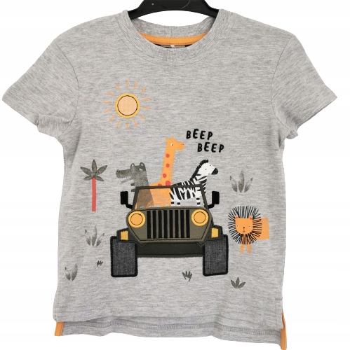 Super koszulka t-shirt safari jeep GEORGE 98 szara