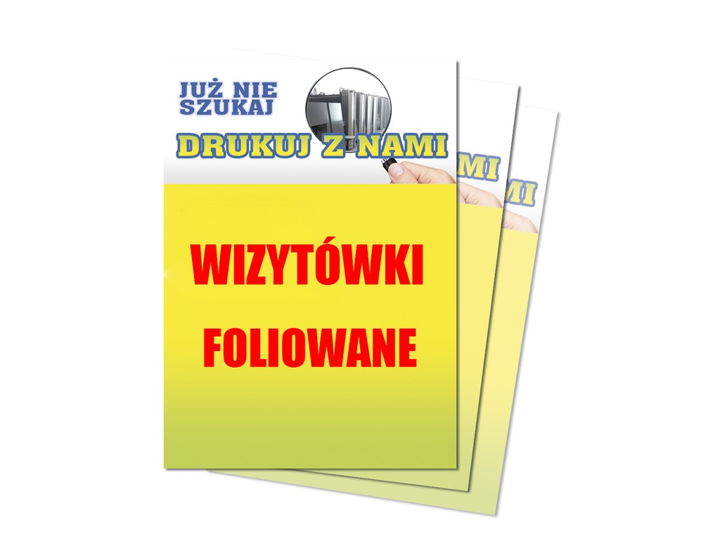 WIZYTÓWKI - KARNETY 1000 SZT - JEDNOSTRONNA FOLIA