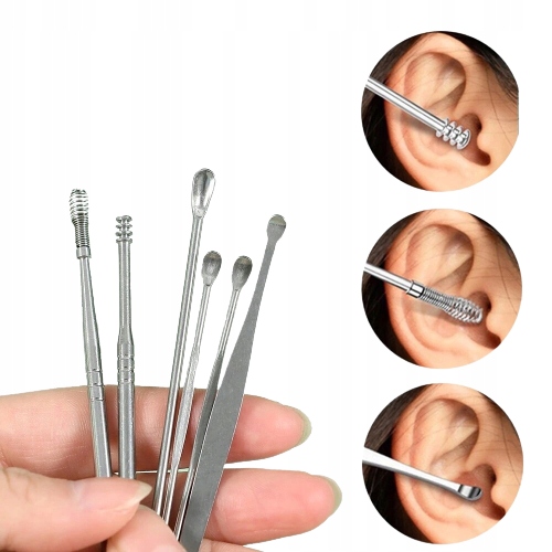 6 szt do czyszczenia uszu usuwania woskowiny