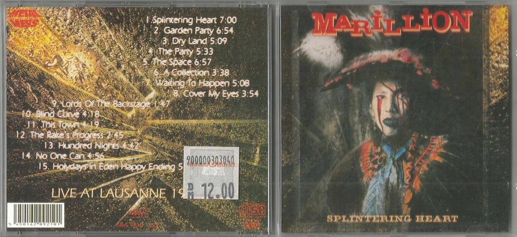 MARILLION - Splintering Heart '91 CD [EU]
