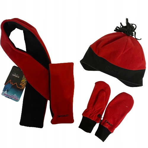 Czapka szalik rękawiczki Pompi Junior Set Campus S od 1 zł BCM