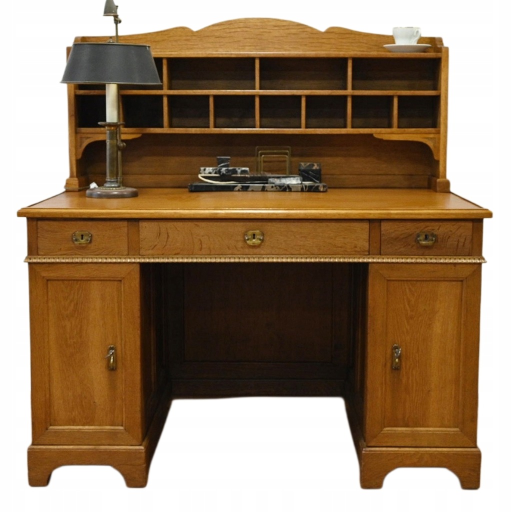 ANTYK MEBEL jasne dębowe biurko sekretarzyk