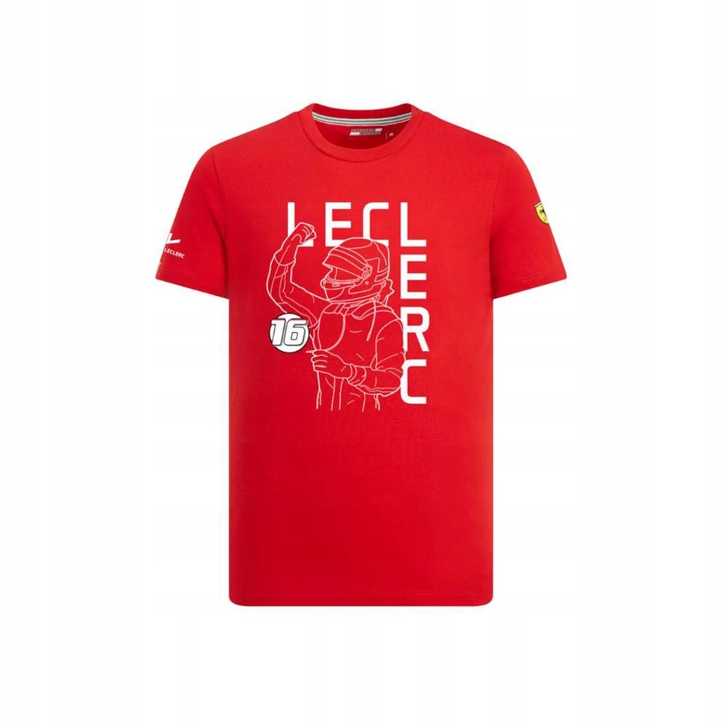 T-shirt Leclerc Ferrari 2019 104 cm (dzieci)!