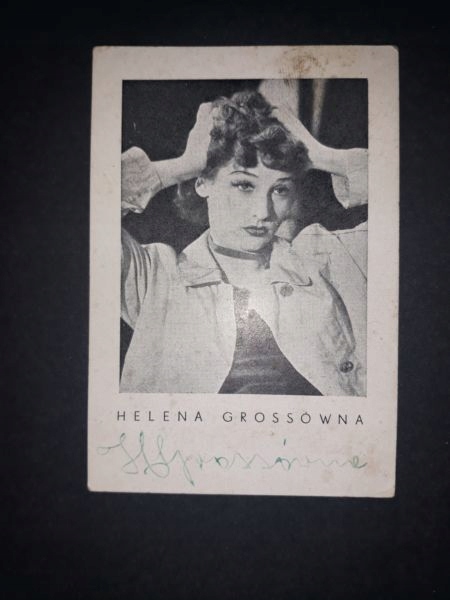 Helena Grossówna - autograf