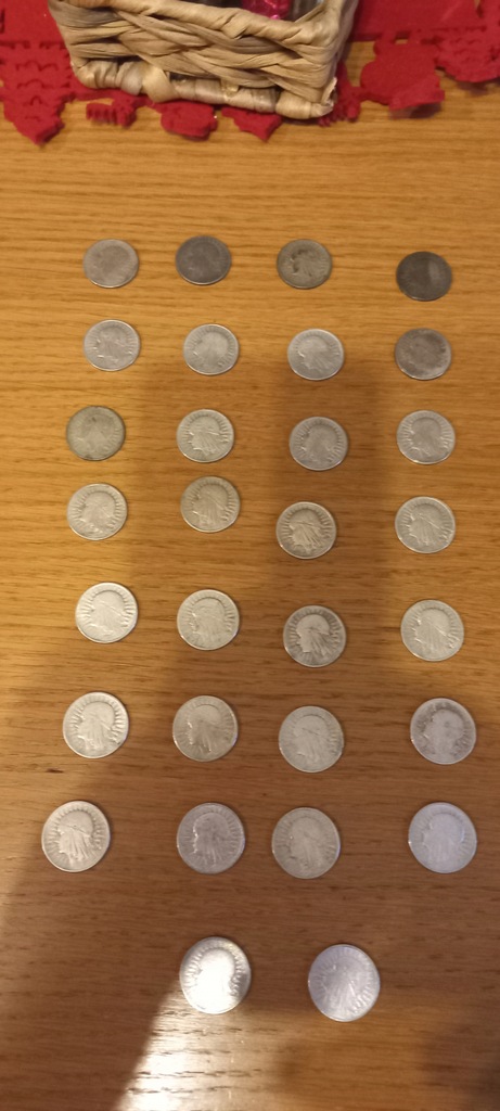 Zbiór 30 monet 2zł Jadwiga 2RP 1932 1933 1934