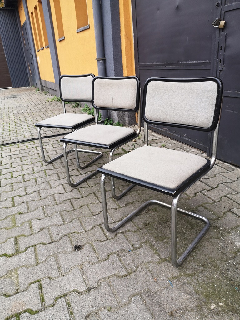 3 Krzesła Design- Vintage Cesca M. Breuer Bauhaus