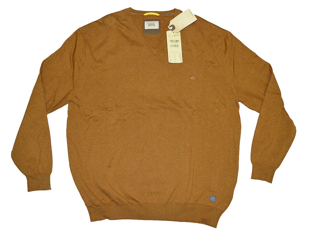 CAMEL ACTIVE bawełna sweter V-NECK 354015/25 XXL