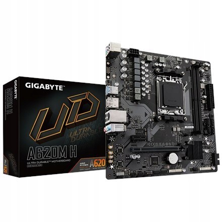 Gigabyte A620M H 1.0 M/B Rodzina procesorów AMD, Gniazdo procesora AM5, DDR