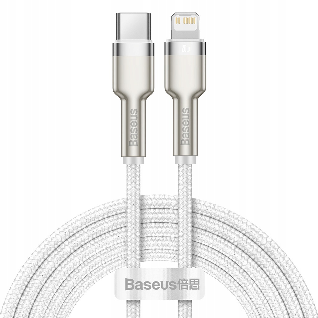 Kabel USB-C do Lightning Baseus Cafule 2m (biały)
