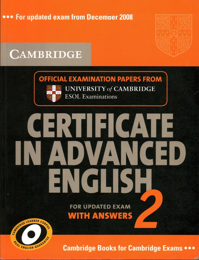 CAMBRIDGE CERTIFICATE IN ADVANCED ENGLISH WITH ANSWERS 2