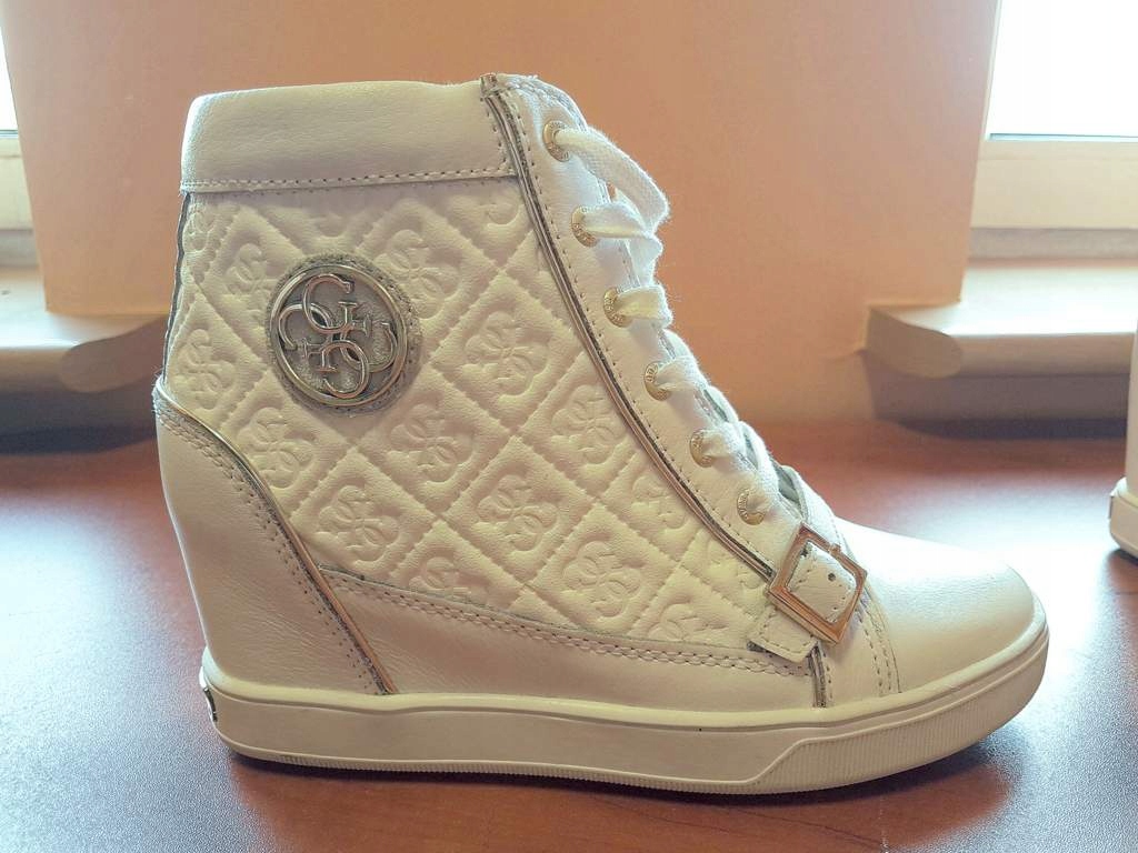 Buty GUESS-FLIOE1LEA12 WHITE R.37 - Nowe <<=