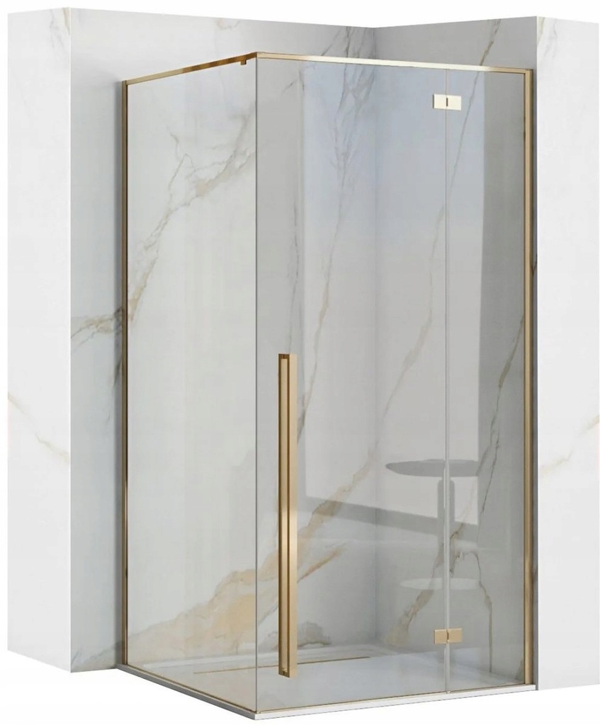 REA FARGO GOLD kabina prost 80x100x195cm szkło