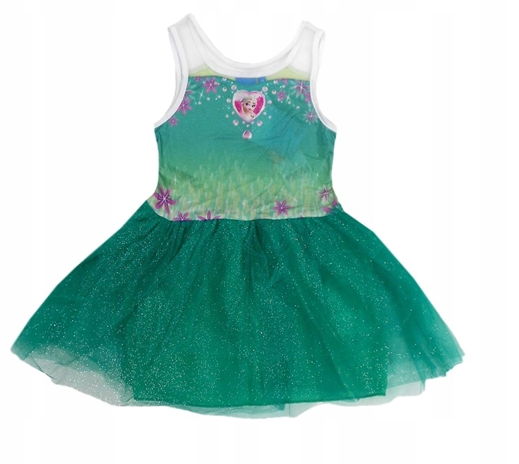 Sukienka tiulowa Frozen - Kraina Lodu, zielona : R