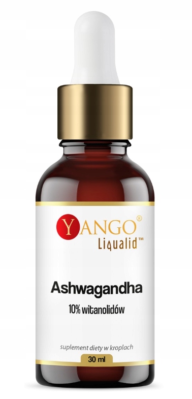 Ashwagandha Yango Krople 30 ml 10% witanolidów stres pamięć koncentracja