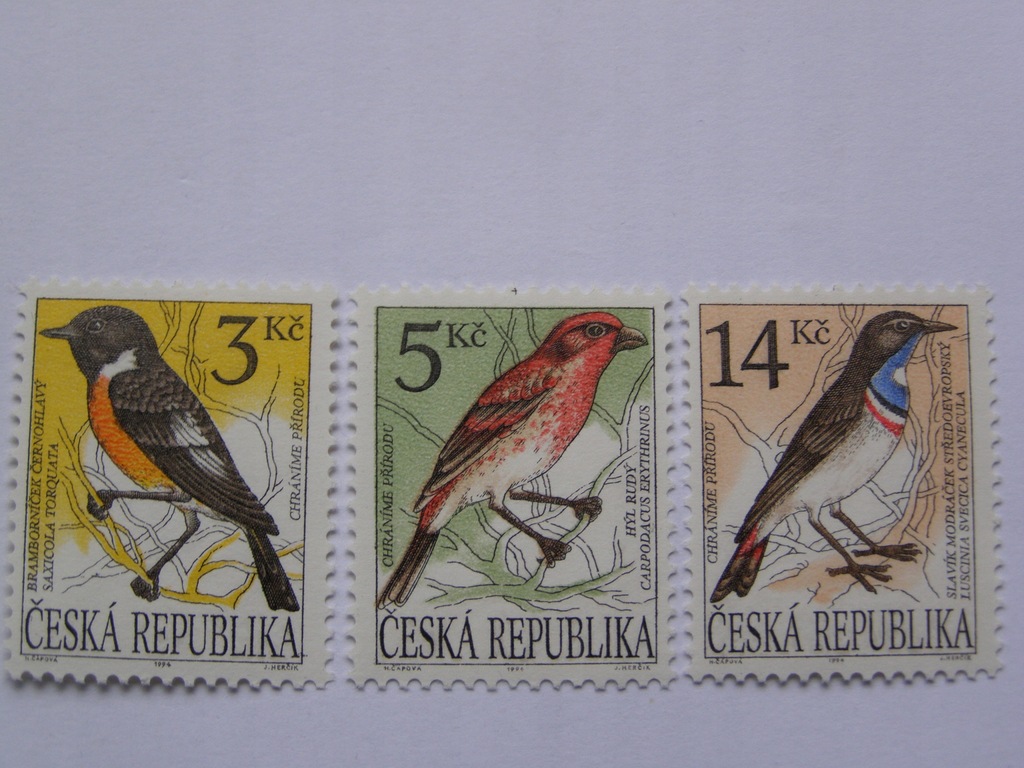 Czechy - ptaki śpiewające - Ochrona Przyrody - Mi. 49-51 **