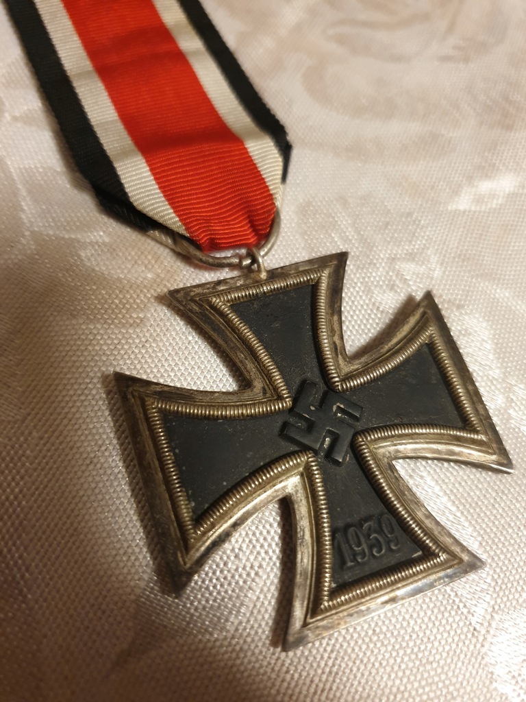 ORYGINAŁ Krzyż Żelazny EK2 II klasy z wstążką