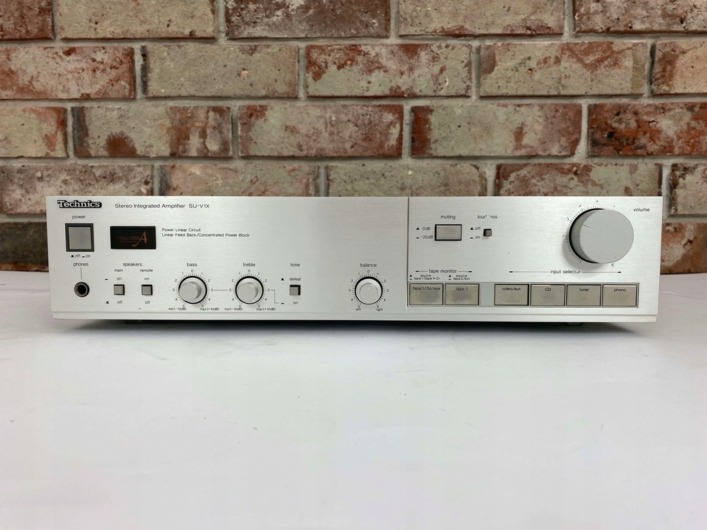 Technics SU-V1X Wzmacniacz Stereo srebrny vintage