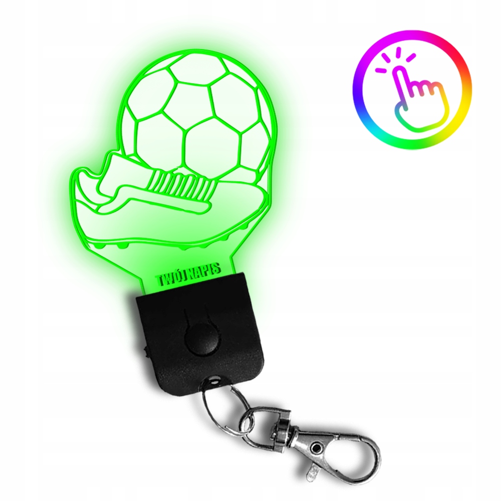 Brelok LED Zawieszka do Kluczy Piłka Nożna Korki