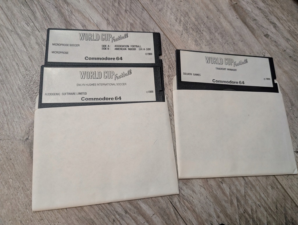 dyskietki z grami commodore 64 world cup football