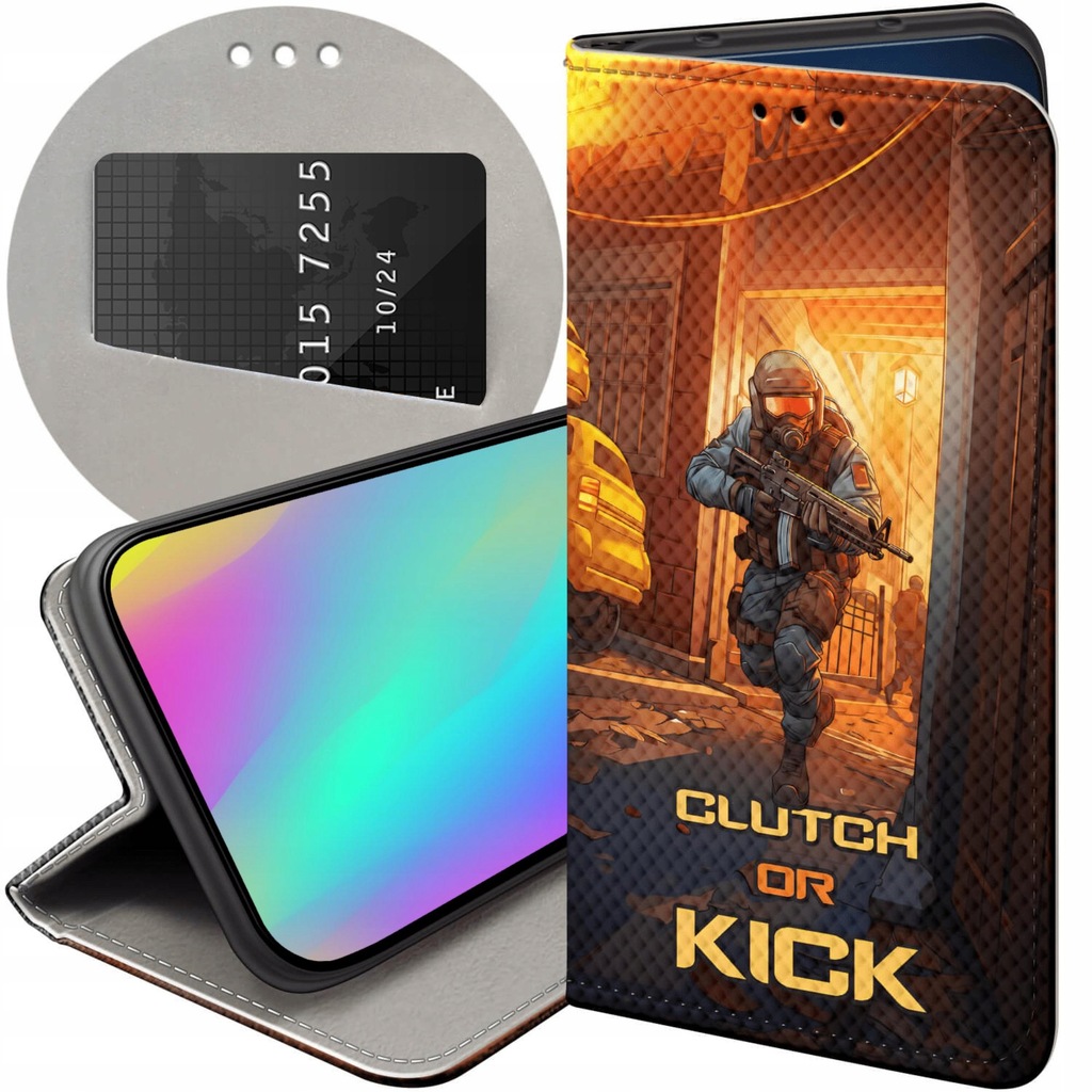 ETUI Z KLAPKĄ DO SAMSUNG GALAXY S21 ULTRA WZORY CS GO COUNTER-STRIKE CASE