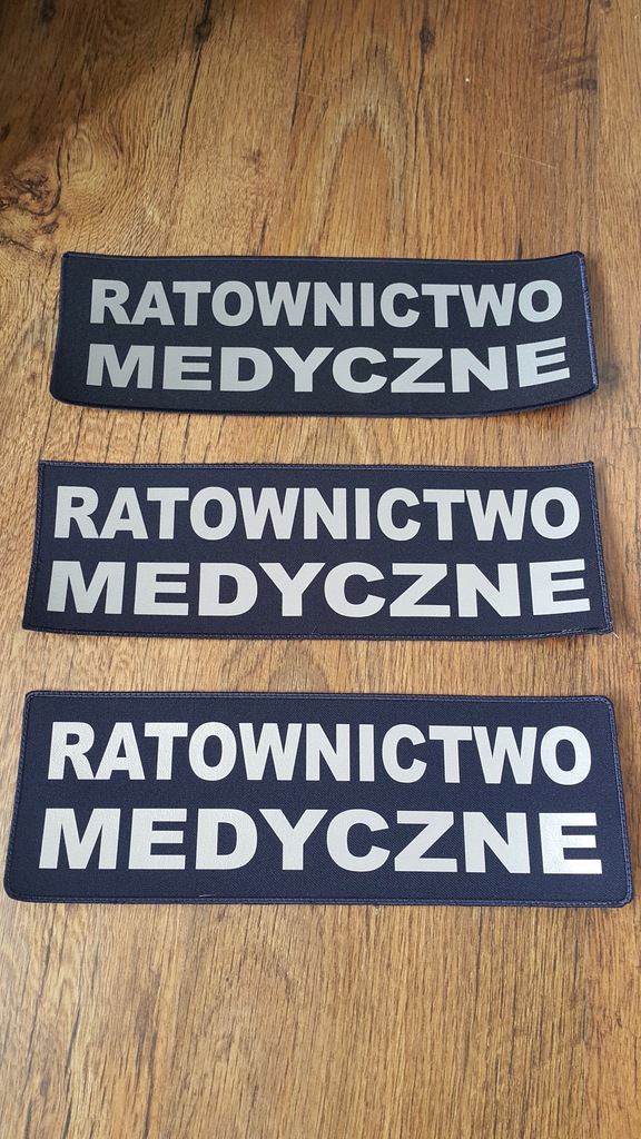 Emblemat odblaskowy RATOWNICTWO MEDYCZNE 30x10cm